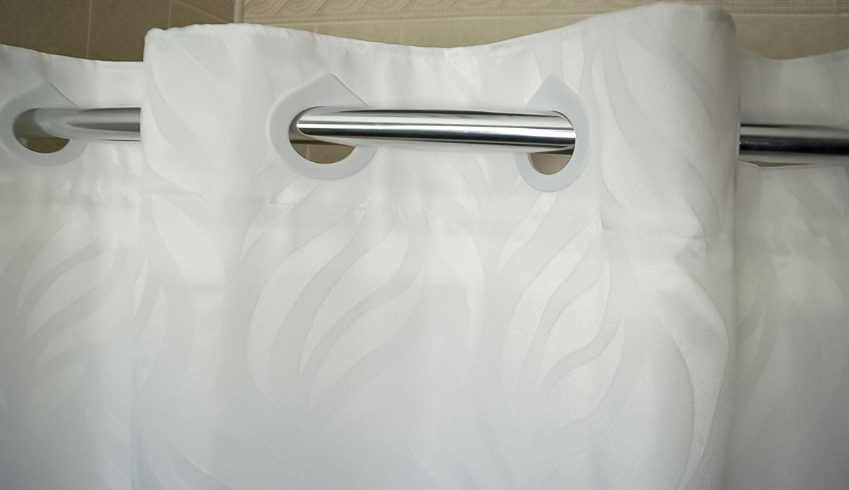 HANG2IT Shower Curtains-Millennium Buckle-Built in Hooks for Hanging ( –  South Point Hospitality